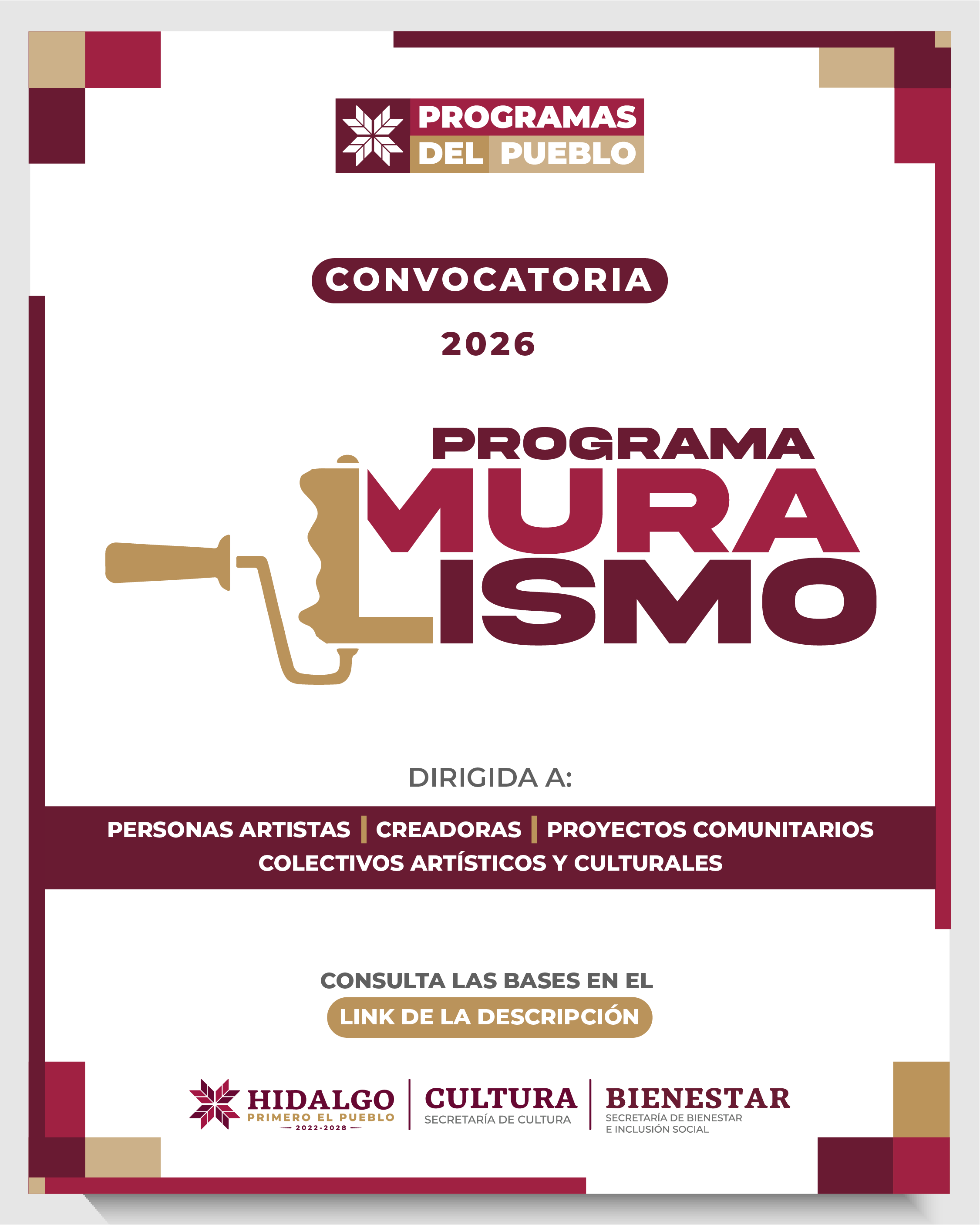 Abre Secretaría de Cultura convocatoria del Programa Muralismo 2026