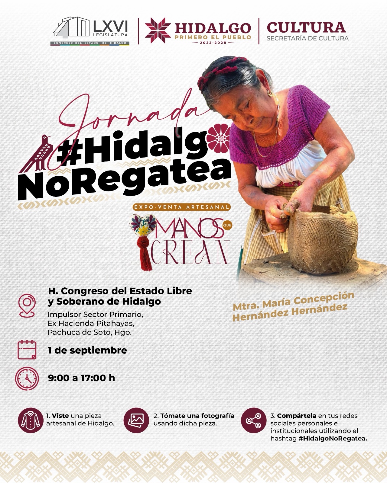 Secretaría de Cultura lleva al Congreso del Estado la campaña #HidalgoNoRegatea